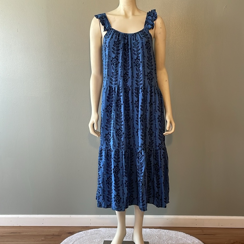 Set of 2, Time and tru, yellow and blue, floral dresses.
